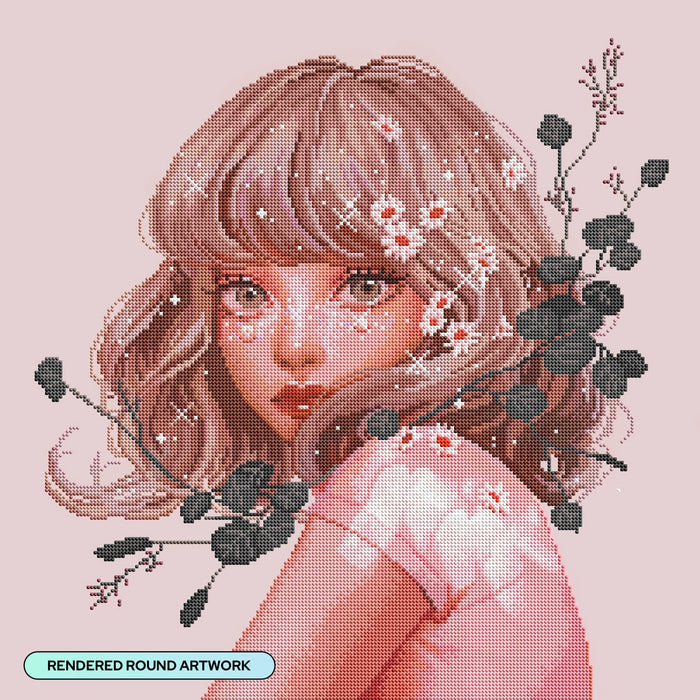 Diamond Painting Daisy Drops 22" x 22" (55.6cm x 55.6cm) / Round with 42 Colors including 1 AB and 3 Fairy Dust Diamonds / 22,104