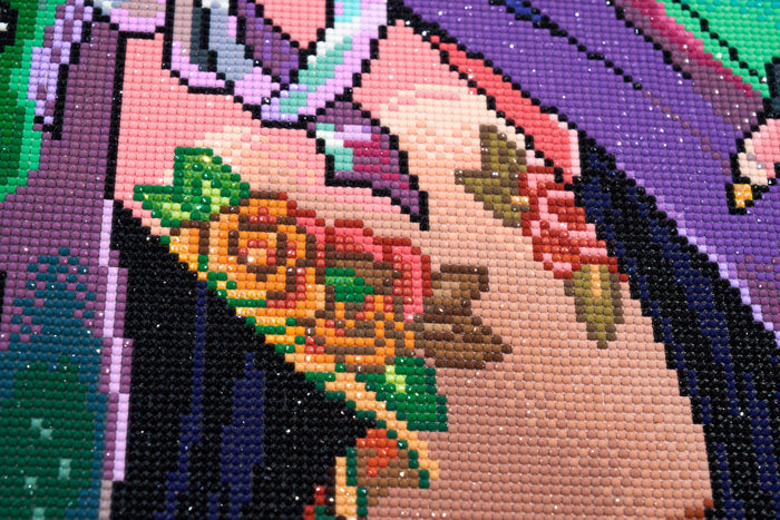 Diamond Painting Dark Witch 22" x 28" (55.6cm x 70.7cm) / Round with 99 Colors including 2 ABs and 2 Iridescent Diamonds and 6 Fairy Dust Diamonds / 51,914
