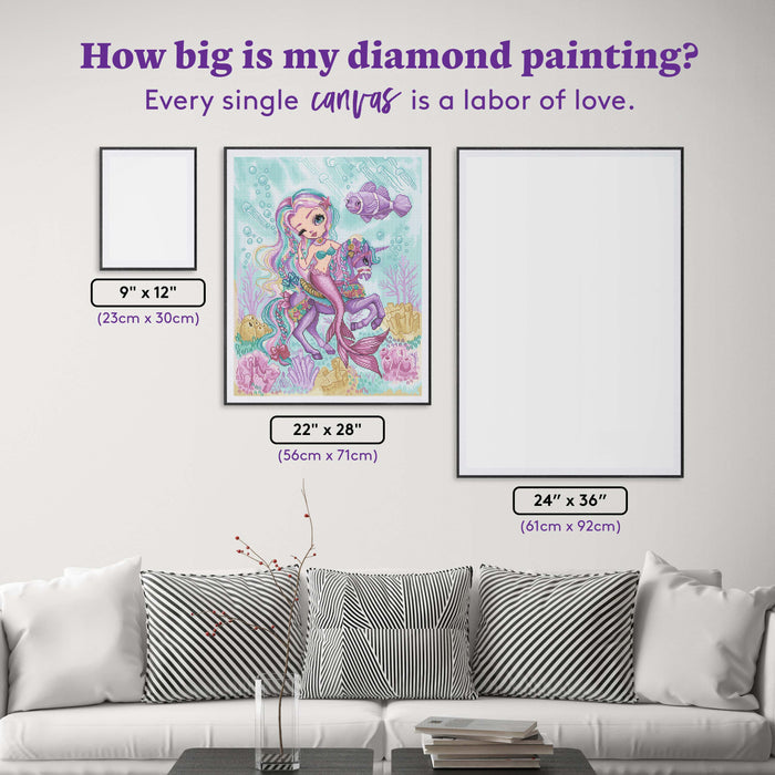 Diamond Painting Deep Sea Beauties 22" x 28″ (56cm x 71cm) / Square with 41 Colors including 2 ABs / 62,600