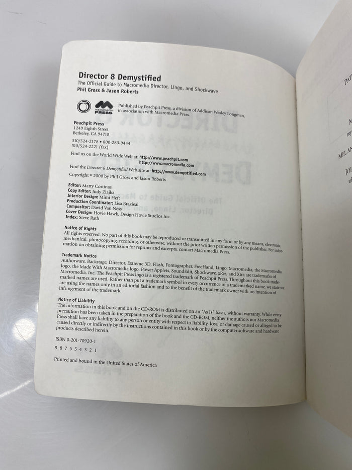 Director 8 Demystified by Phil Gross/Jason Roberts 2000 SC