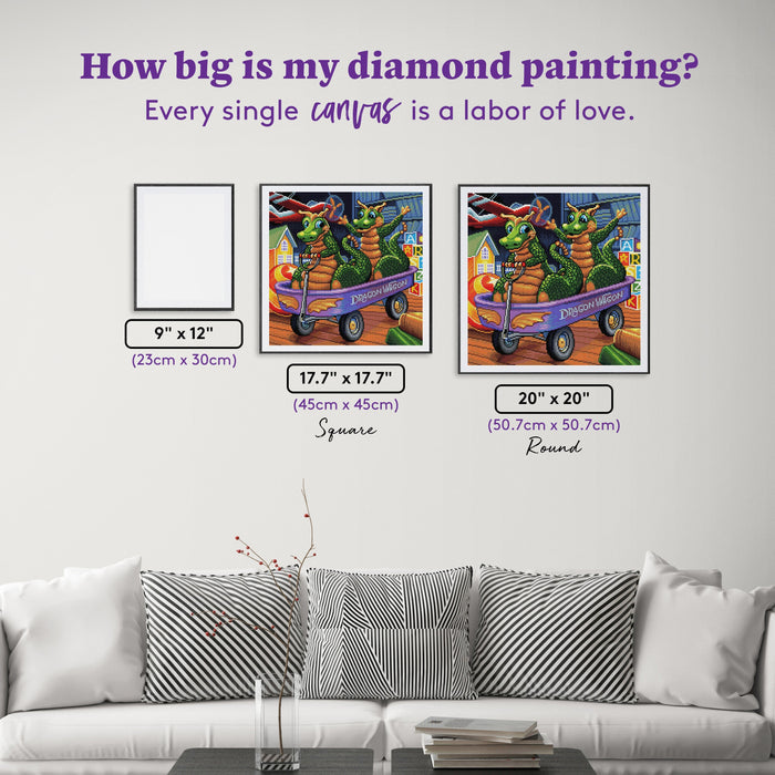 Diamond Painting Dragon Wagon