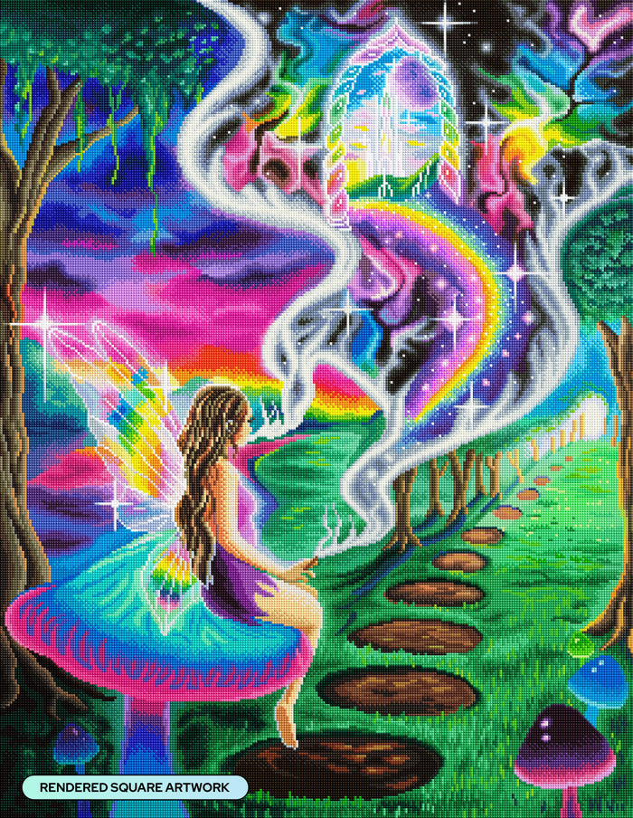 Diamond Painting Dream Portal 25.6" x 33" (65cm x 83.9cm) / Square with 92 Colors including 3 ABs and 6 Fairy Dust Diamonds / 87,957