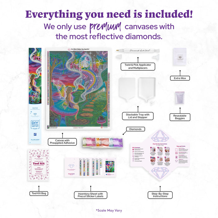 Diamond Painting Dream Portal 25.6" x 33" (65cm x 83.9cm) / Square with 92 Colors including 3 ABs and 6 Fairy Dust Diamonds / 87,957