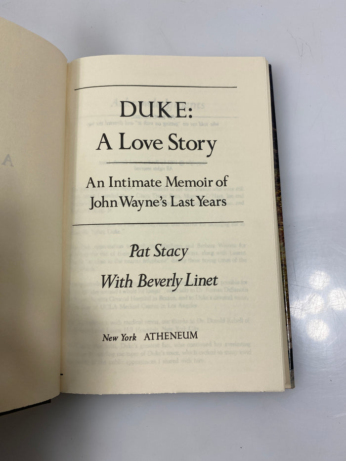 Duke: A Love Story by Stacy/Linet 1983 HCDJ