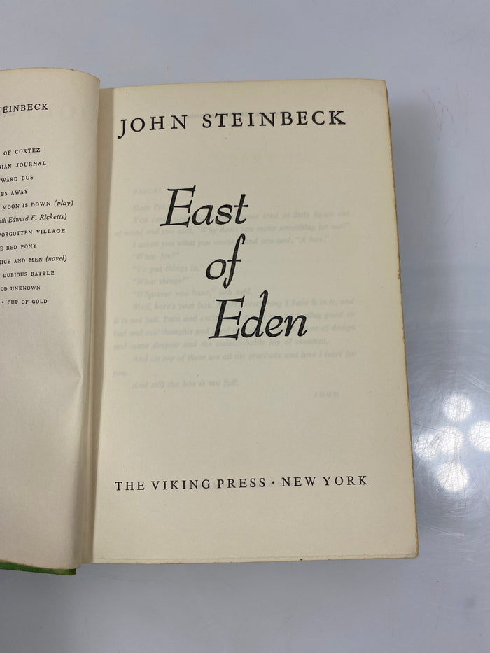 East of Eden John Steinbeck 1st Edition Viking Press 1952 HC