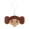Diamond Painting Keychain - Leia’s Rebel Charm 3.14" x 1.77" (8cm x 4.5cm) / Round With 3 Colors including 3 Iridescent Diamonds / 228