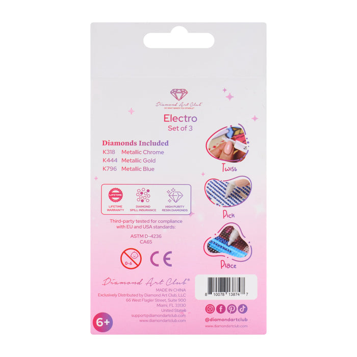 Diamond Painting Electro Diamond® - Round (Set of 3)