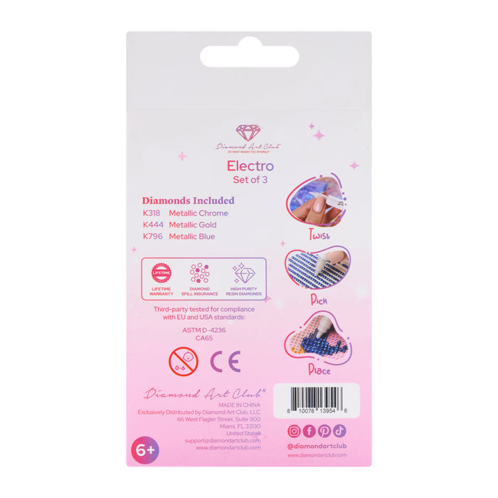 Diamond Painting Electro Diamond® - Square (Set of 3)