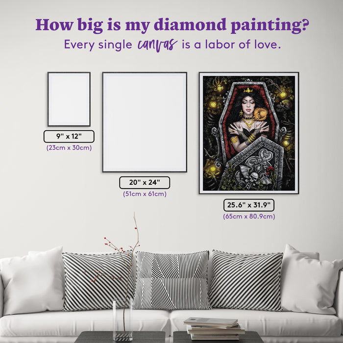 Diamond Painting Empire of Death 25.6" x 31.9" (65cm x 80.9cm) / Square with 75 Colors including 2 Iridescent Diamonds and 4 Fairy Dust Diamonds / 84,823