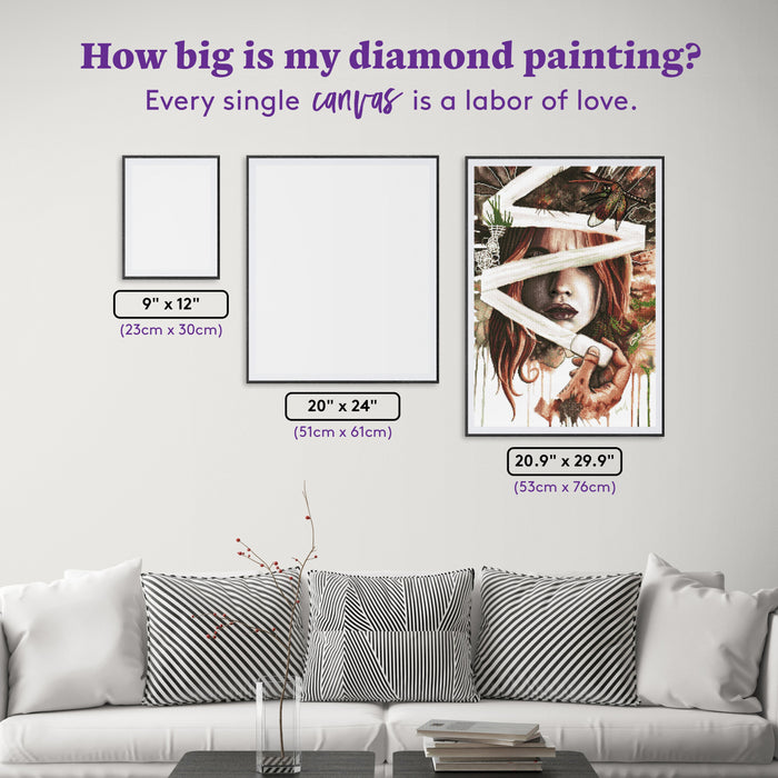Diamond Painting Erase 20.9″ x 29.9″ (53cm x 76cm) / Square with 30 Colors / 62,196