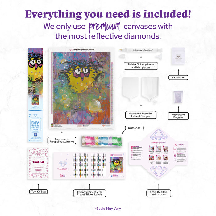 Diamond Painting Eugene 22" x 28" (55.8cm x 70.7cm) / Square with 93 Colors including 2 ABs and 4 Fairy Dust Diamonds / 63,616