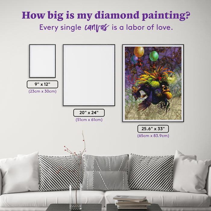 Diamond Painting Eustace 25.6" x 33.1" (65cm x 83.9cm) / Square with 90 Colors including 2 ABs and 3 Fairy Dust Diamonds / 87,957