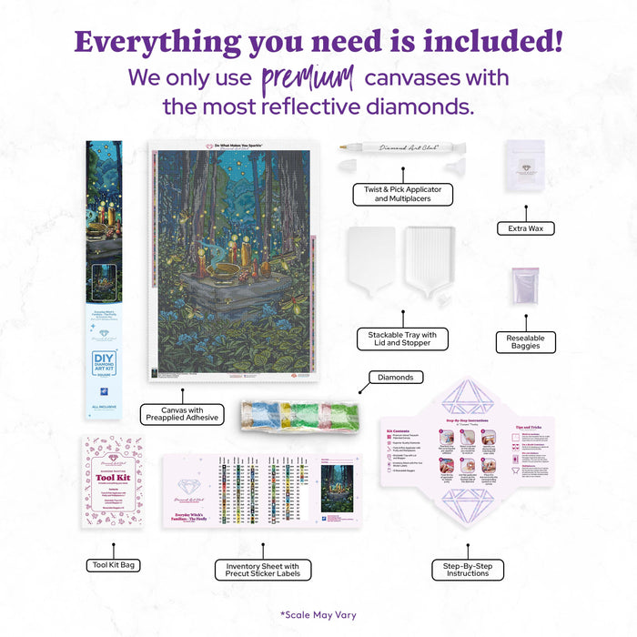 Diamond Painting Everyday Witch's Familiars - The Firefly 25.6" x 37.4" (65cm x 94.8cm) / Square with 90 Colors including 2 ABs and 4 Fairy Dust Diamonds / 99,441