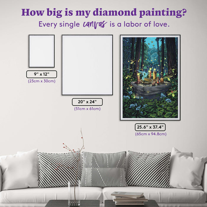 Diamond Painting Everyday Witch's Familiars - The Firefly 25.6" x 37.4" (65cm x 94.8cm) / Square with 90 Colors including 2 ABs and 4 Fairy Dust Diamonds / 99,441