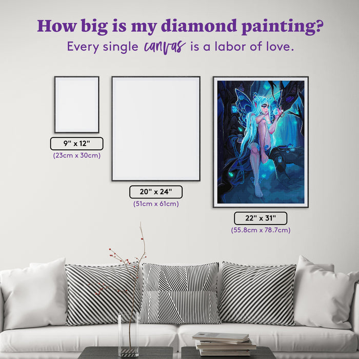 Diamond Painting Faerie 22" x 31" (55.8cm x 78.7cm) / Square with 58 Colors including 3 ABs and 2 Fairy Dust Diamonds / 70,784