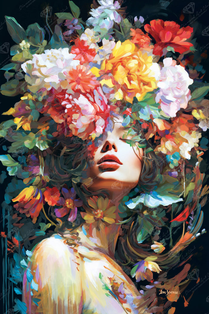 Diamond Painting Falling in Love 22" x 33" (55.8cm x 83.6cm) / Square with 99 Colors including 4 ABs and 2 Fairy Dust Diamonds / 75,264