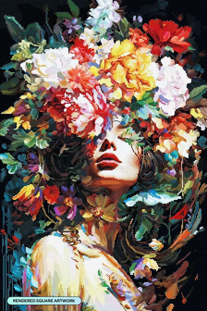 Diamond Painting Falling in Love 22" x 33" (55.8cm x 83.6cm) / Square with 99 Colors including 4 ABs and 2 Fairy Dust Diamonds / 75,264