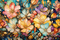 Diamond Painting Fancy Flower Garden 38.6" x 25.6" (97.8cm x 65cm) / Square with 98 Colors including 3 ABs and 3 Fairy Dust Diamonds / 102,573
