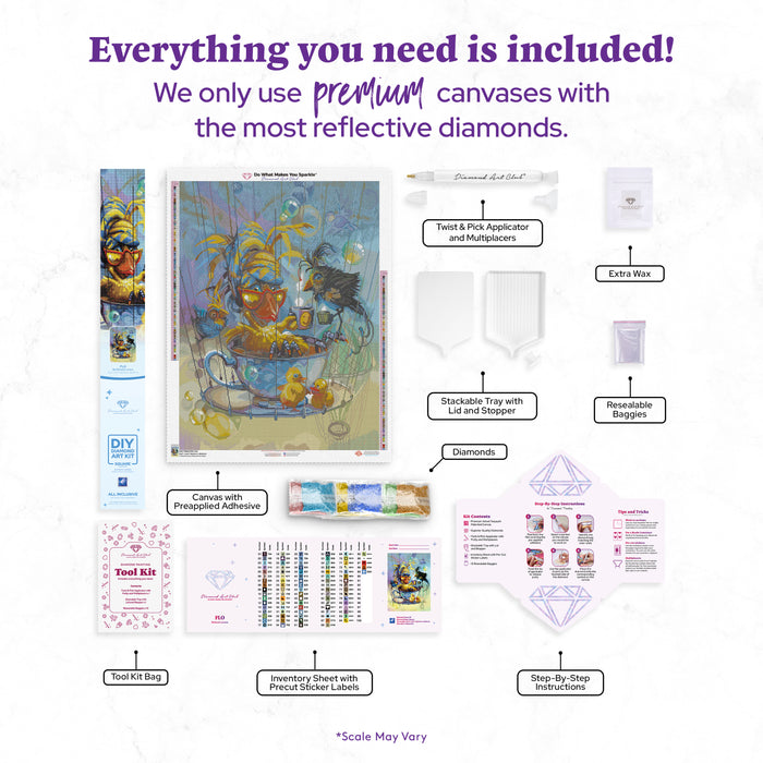 Diamond Painting FLO 25.6" x 34.3" (65cm x 86.9cm) / Square with 89 Colors including 4 ABs and 3 Fairy Dust Diamonds / 91,089