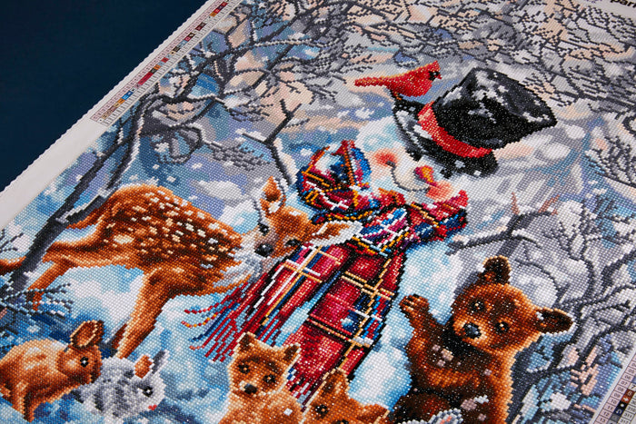 Diamond Painting Forest Friends 22" x 29" (58.8cm x 73.7cm) / Round with 57 Colors including 4 ABs / 52,337