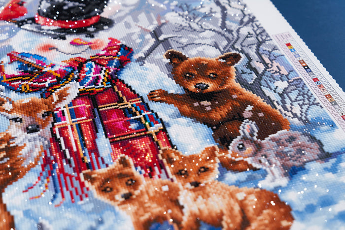 Diamond Painting Forest Friends 22" x 29" (58.8cm x 73.7cm) / Round with 57 Colors including 4 ABs / 52,337