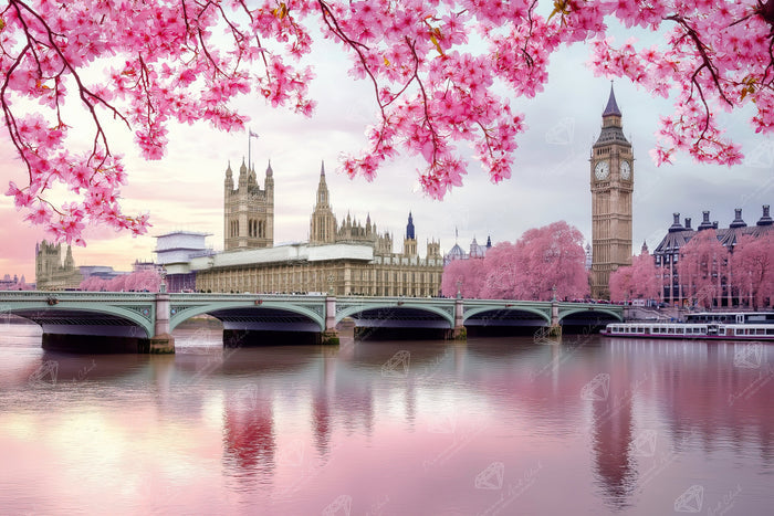 Diamond Painting Fragrance of London 41.3" x 27.6" (104.8cm x 69.9cm) / Square with 69 Colors including 1 AB and 4 Fairy Dust Diamonds / 118,301