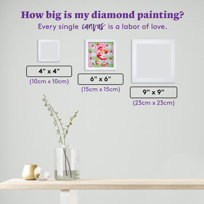 Diamond Painting Frameables™ - Vintage Berry Magic 6" x 6" (15cm x 15cm) / Round with 21 Colors including 13 Iridescent Diamonds / 1,993