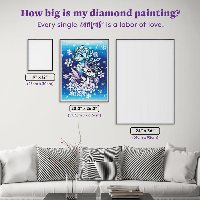 Diamond Painting Frost & Flurry 20.2" x 26.2" (51.3cm x 66.5cm) / Square with 52 Colors including 1 AB and 1 Iridescent Diamond and 2 Fairy Dust Diamonds / 55,002