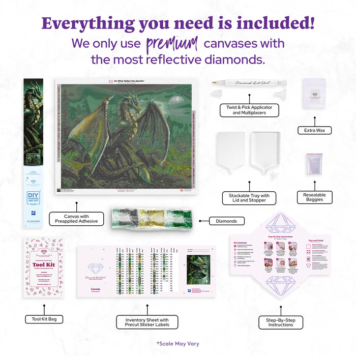 Diamond Painting Garwin 34.7" x 27.6" (87.9cm x 69.9cm) / Square with 80 Colors including 3 ABs and 3 Fairy Dust Diamonds / 99,193