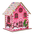 Diamond Painting Gem House - Candy Cane 5.4" x 4.9" x 3" (13.8 x 12.5 x 7.7cm) / Round with 11 colors including 4 ABs and 3 Fairy Dust Diamonds / 2,720