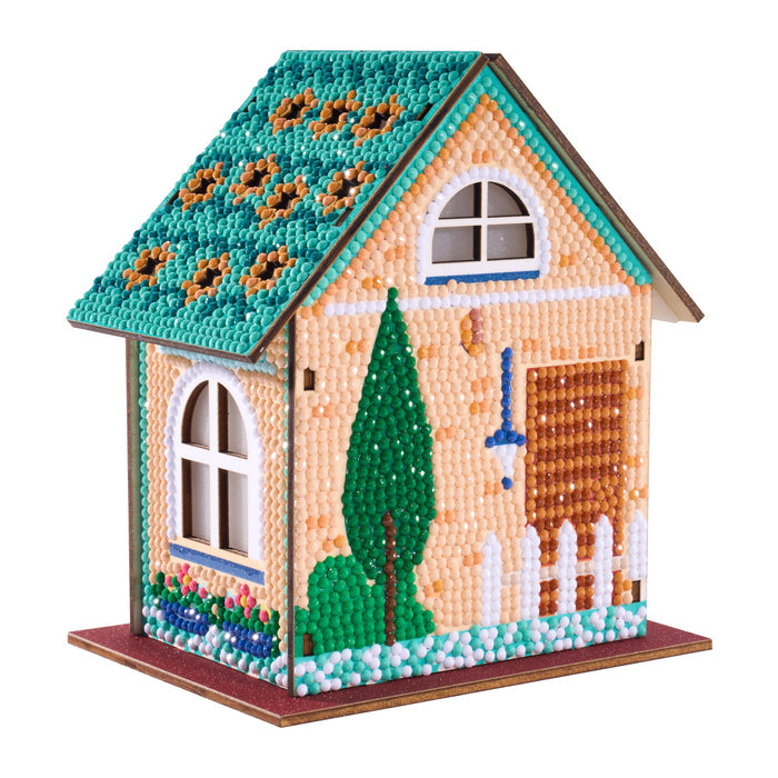 Diamond Painting Gem House - Home Sweet Home 5.5" x 4.1" x 3.1" (14cm x 10.5cm x 8cm) / Round with 21 Colors / 4,503