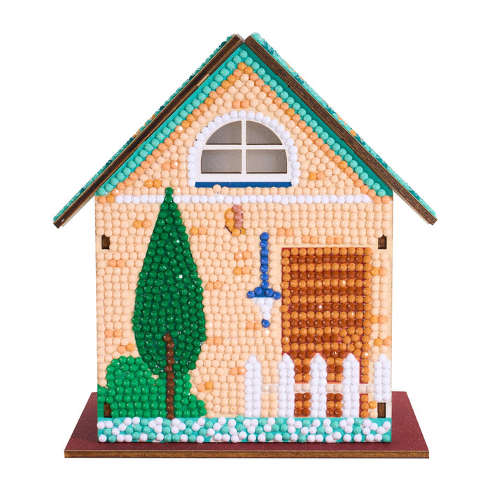 Diamond Painting Gem House - Home Sweet Home 5.5" x 4.1" x 3.1" (14cm x 10.5cm x 8cm) / Round with 21 Colors / 4,503