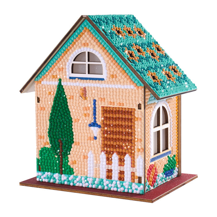 Diamond Painting Gem House - Home Sweet Home 5.5" x 4.1" x 3.1" (14cm x 10.5cm x 8cm) / Round with 21 Colors / 4,503