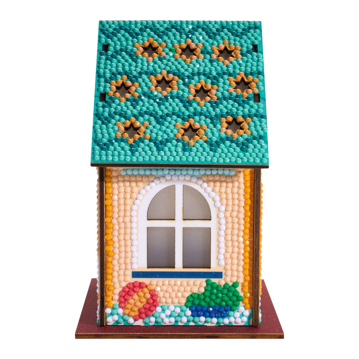 Diamond Painting Gem House - Home Sweet Home 5.5" x 4.1" x 3.1" (14cm x 10.5cm x 8cm) / Round with 21 Colors / 4,503