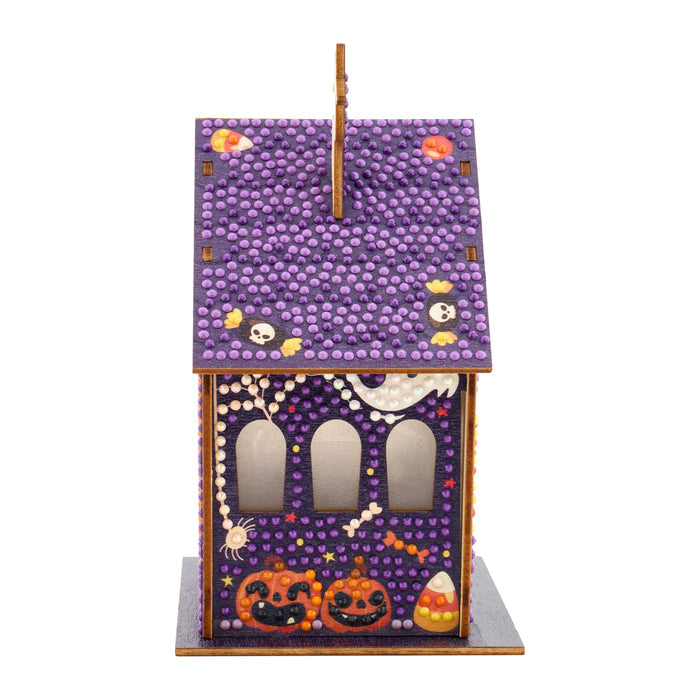 Diamond Painting Gem House - Pumpkin Glow Manor 5.5" x 4.1" x 3.1" (14 x 10.5 x 8cm) / Round with 20 Colors including 2 ABs and 1 Fairy Dust Diamond / 2,815