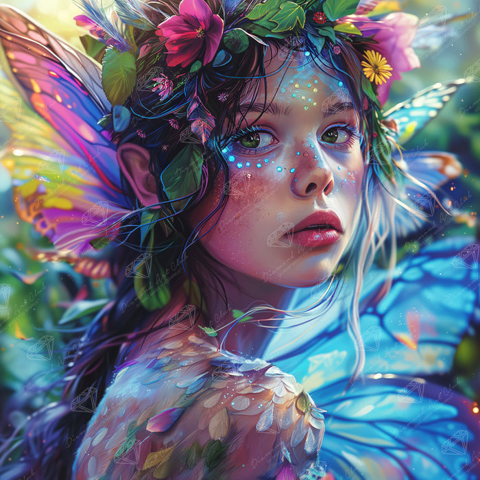 Diamond Painting Glimmering Grace 22" x 22" (55.8cm x 55.8cm) / Square with 100 Colors including 4 ABs and 4 Fairy Dust Diamonds / 50,176