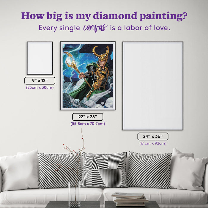Diamond Painting Glorious Purpose 22" x 28" (55.8cm x 70.7cm) / Square with 59 Colors including 3 ABs / 63,616