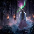 Diamond Painting Goddess of Norwegian Lights 27.6" x 27.6" (69.9cm x 69.9cm) / Square with 78 Colors including 5 Fairy Dust Diamonds / 78,961