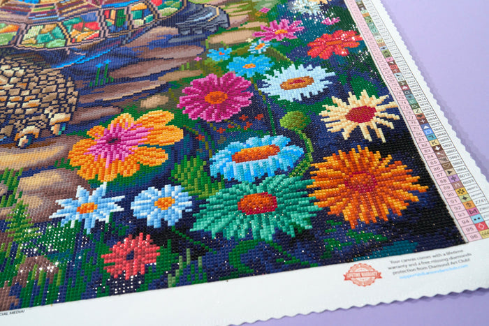Diamond Painting Going Out for a Walk 27.6" x 27.6" (69.9cm x 69.9cm) / Square with 96 Colors including 2 ABs and 5 Fairy Dust Diamonds / 78,961