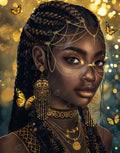 Diamond Painting Golden Goddess 22" x 28" (55.6cm x 70.7cm) / Round with 48 Colors including 2 ABs and 4 Fairy Dust Diamonds / 51,914