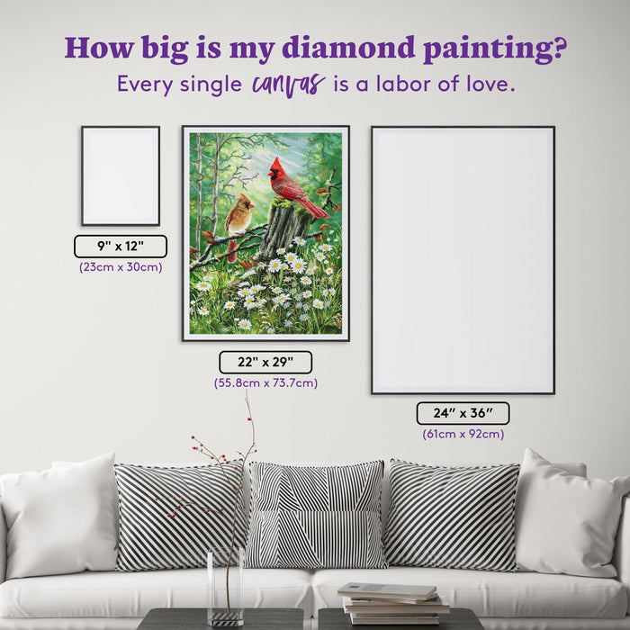 Diamond Painting Golden Light 22" x 29" (55.8cm x 73.7cm) / Square with 82 Colors including 3 ABs and 2 Fairy Dust Diamonds / 66,304
