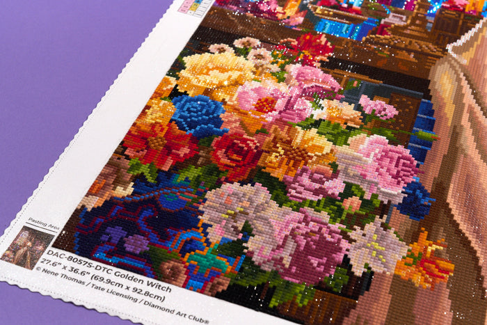 Diamond Painting Golden Witch 27.6" x 36.6" (69.9cm x 92.8cm) / Square with 99 Colors including 5 ABs and 1 Iridescent Diamond and 3 Fairy Dust Diamonds / 104,813