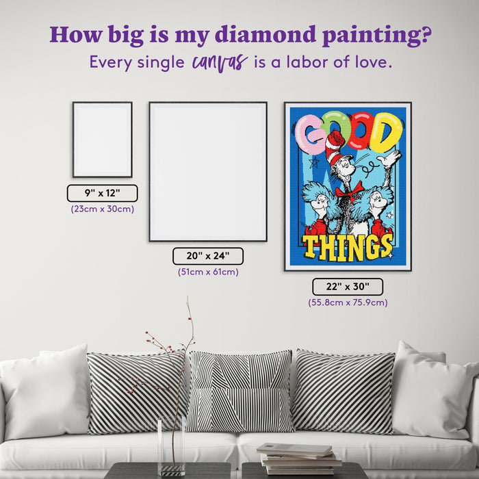Diamond Painting Good Things 22" x 30" (55.8cm x 75.9cm) / Square with 14 Colors including 1 AB and 4 Fairy Dust Diamonds / 68,320