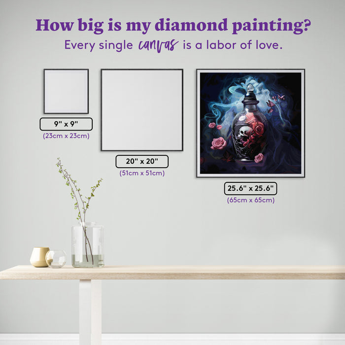 Diamond Painting Goth Amore 25.6" x 25.6" (65cm x 65cm) / Square with 50 Colors including 1 AB and 4 Fairy Dust Diamonds / 68,121