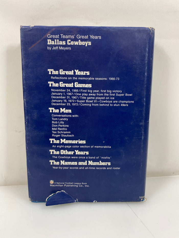 Great Teams' Great Years Dallas Cowboys by Jeff Meyers 1974 HCDJ