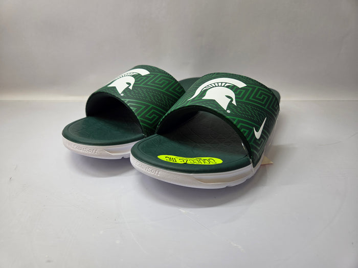 Nike Green Benassi Solarsoft College MSU Spartans Slides Men's Size 8