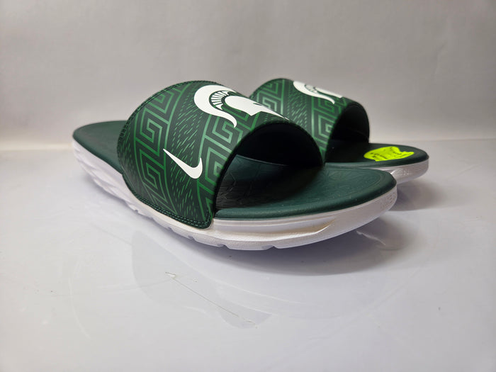 Nike Green Benassi Solarsoft College MSU Spartans Slides Men's Size 8