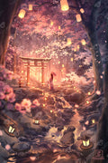 Diamond Painting Hanami 27.6" x 41.3" (69.9cm x 104.8cm) / Square with 65 Colors including 1 AB and 3 Fairy Dust Diamonds / 118,301