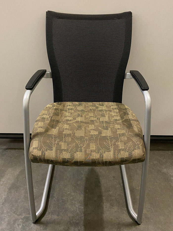 Haworth #060227 Patterned Cushioned Metal Frame Chair