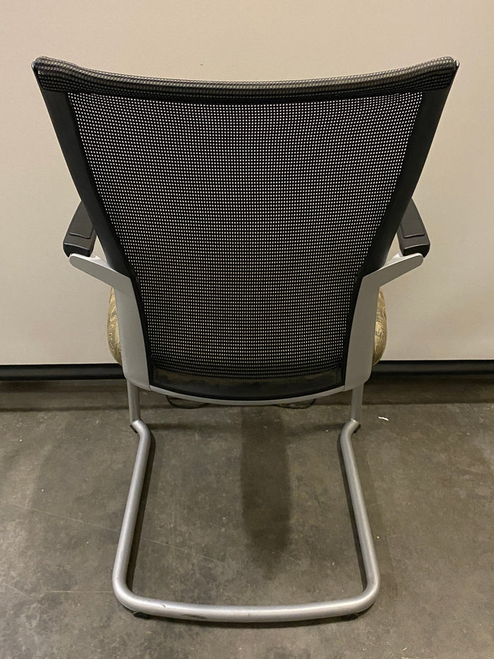 Haworth #060227 Patterned Cushioned Metal Frame Chair
